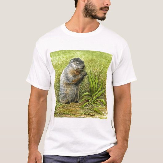 Groundhog T-shirt (close-up uitzicht) (Voorkant)