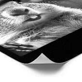 Groundhog Taking Selfie With Bigfoot Funny Groundh Poster (Hoek)