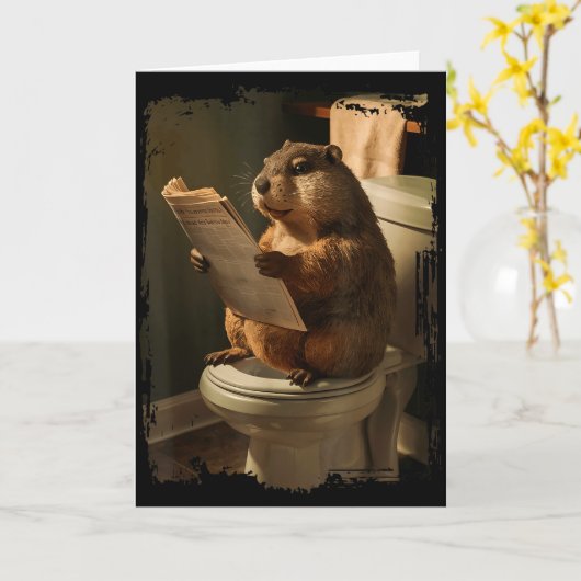 Groundhog Toilet  Kaart (Gele Bloem)