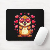 Groundhog Valentines Day Animal Lovers _4 Muismat (Met muis)