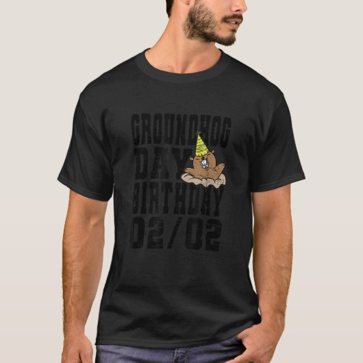 Groundhog Verjaardag Groundhog Day Verjaardag T-shirt (Voorkant)