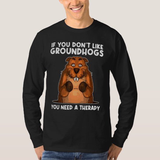 Groundhog voor mannen Rodent Groundhog Dag 5 T-shirt (Voorkant)