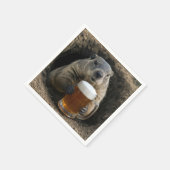 Groundhog With Mug of Beer Servet (Hoek)