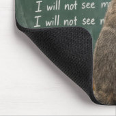 Groundhog Writing Lines on a Green Chalkboard Muismat (Hoek)