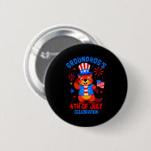 Groundhogs 4 juli viering Patriotisch Ameri Ronde Button 5,7 Cm (Voorkant /achterkant)