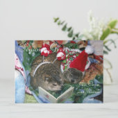 Groundhogs Clara en de Groet van de Vakantie van Feestdagenkaart (Staand voorkant)