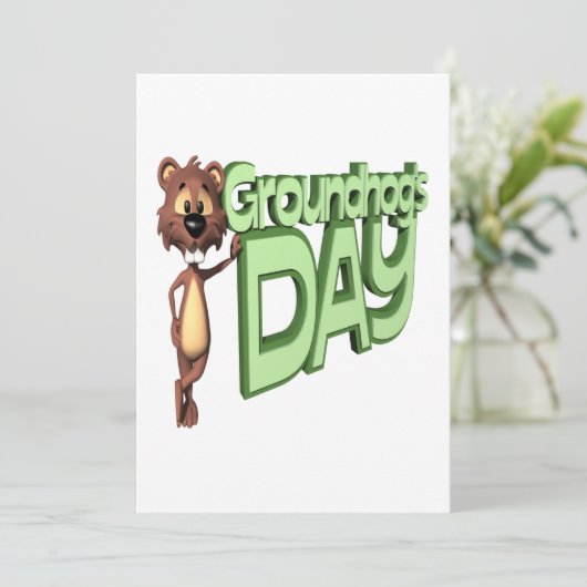 Groundhogs-dag Kaart (Staand voorkant)