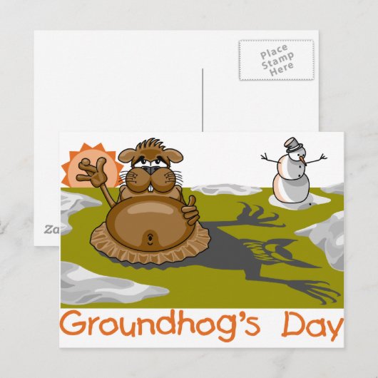 Groundhog's Day Briefkaart (Voorkant / Achterkant)