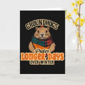Groundhogs Prefer Longer Days Over Winter  Kaart (Gele Bloem)