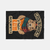 Groundhogs Prefer Rum Over Winter  Fleece Deken (Voorkant (Horizontaal))