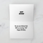 *GROUNDHOGS ZIJN ZELFS AAN HET PRATEN*"HAPPY 40TH  KAART (Binnen)