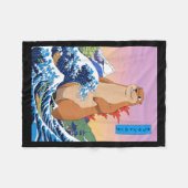 Groundhogzilla Grappige Japanse Grote Golf Anime G Fleece Deken (Voorkant (Horizontaal))