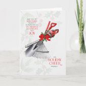 Groundskeeper Season Fertilized with Joy with Name Feestdagen Kaart (Voorkant)