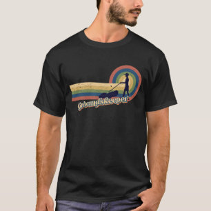 Groundskeeper Verdrietig Retro- thema T-shirt