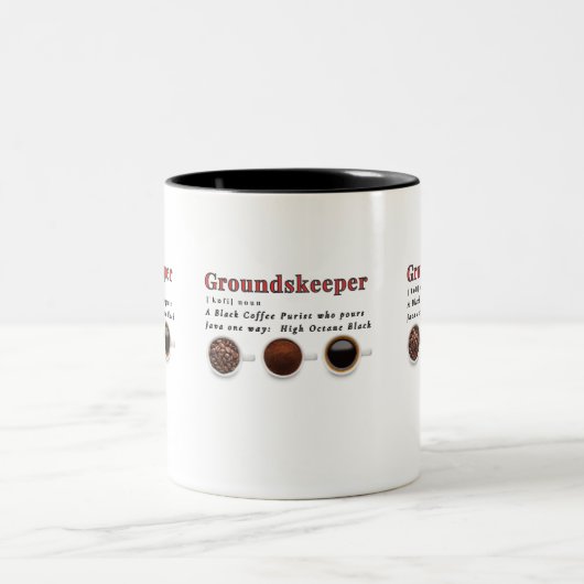 Groundskeeper - Weet dat zwarte koffie alles is wa Tweekleurige Koffiemok (Center)