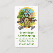 Groundskeeping Lawn Care Landscaping Professional Visitekaartje (Voorkant)