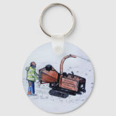 Groundsman Timberwolf houtchipper key ring Sleutelhanger (Voorkant)