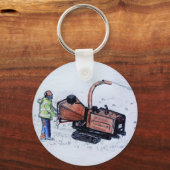 Groundsman Timberwolf houtchipper key ring Sleutelhanger (Voorkant)
