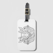 Group Animal Doodle Bagagelabel (Voorkant (verticaal))