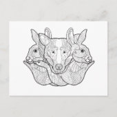 Group Animal Doodle Briefkaart (Voorkant)