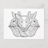 Group Animal Doodle Briefkaart (Voorkant)