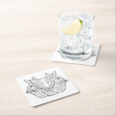 Group Animal Doodle Kartonnen Onderzetters (Insitu)