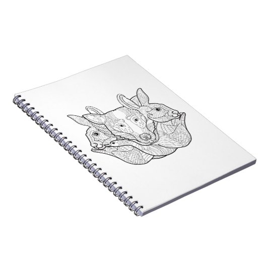 Group Animal Doodle Notitieboek (Rechterzijde)