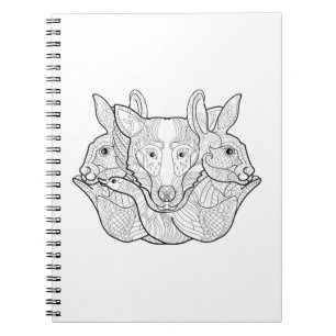 Group Animal Doodle Notitieboek