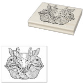Group Animal Doodle Rubberstempel (Gestempeld)