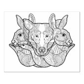 Group Animal Doodle Rubberstempel (Afrduk)