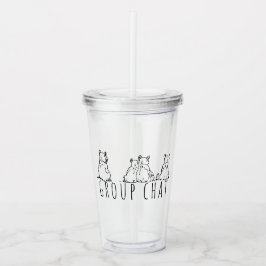 Group Chat Cute Bears Acryl Drinkbeker