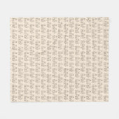 Group Chat Cute Bears Cream Fleece Deken (Voorkant (Horizontaal))