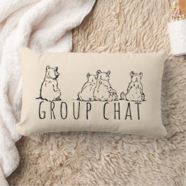 Group Chat Cute Bears Cream Kussen