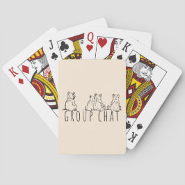 Group Chat Cute Bears Pokerkaarten