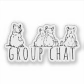 Group Chat Cute Bears Sticker (Voorkant)