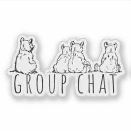 Group Chat Cute Bears Sticker