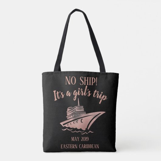 Group Cruise Trip Roos Gold  Girl Tote Bag (Achterkant)