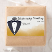 Group Gathering Gold Waterverf Label Naam Tag (Insitu)