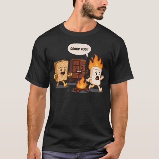 Group Hug Marshmallow Campfire Smores Camper Campi T-shirt (Voorkant)