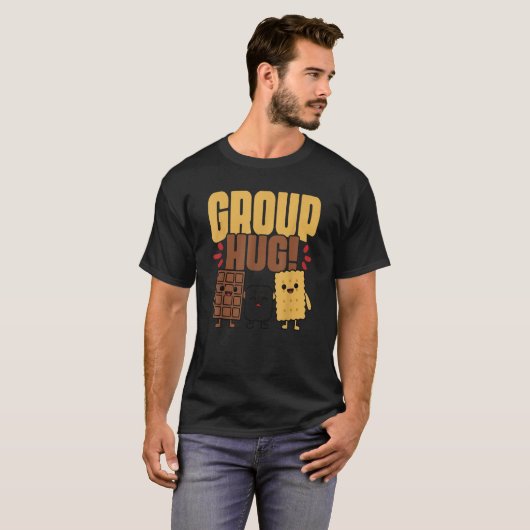 Group Hug S'more Campfire Chocolate Marshmallow Ca T-shirt (Voorkant volledig)