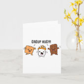 Group Hug S'mores Campfire Marshmallow Chocolate S Kaart (Gele Bloem)
