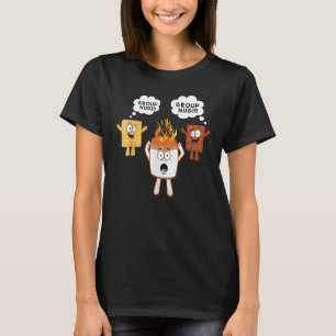 Group Hug S'mores Campfire Marshmallow Chocolate S T-shirt