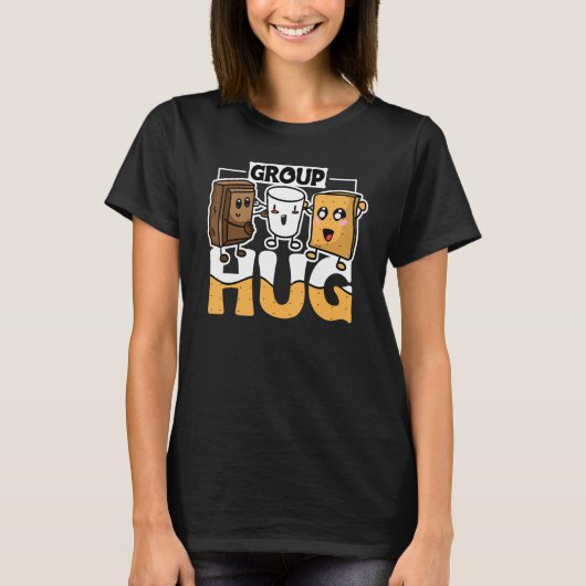 Group Hug Smores Camping Marshmallow Design for Ca T-shirt (Voorkant)