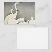 Group of Egrets, 1925-1936 by Ohara Koson Notitiekaartje (Voorkant / Achterkant)