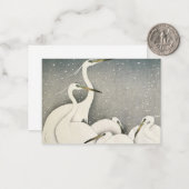 Group of Egrets, 1925-1936 by Ohara Koson Notitiekaartje (Voorkant / Achterkant in situ)