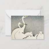 Group of Egrets, 1925-1936 by Ohara Koson Notitiekaartje (Voorkant)