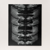 Group of Plains Zebra Drink Together at Night Legpuzzel (Verticaal)