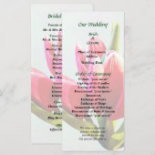 Group of Red Tulips Wedding Programme Programmakaart (Voorkant / Achterkant)