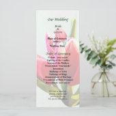 Group of Red Tulips Wedding Programme Programmakaart (Staand voorkant)