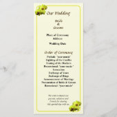 Group of Yellow Orchids Wedding Programme Programmakaart (Voorkant)